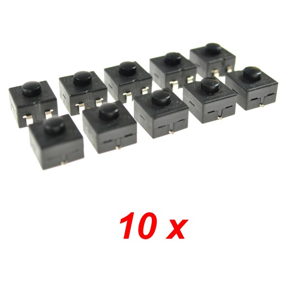 10x Miniatur Wechselschalter 13x12x7mm Druckschalter mini Universal Schalter