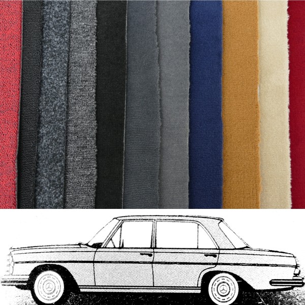 Kompletter Auto Teppich passend für Mercedes W108 bis Bj. 69 verschiedene Farben