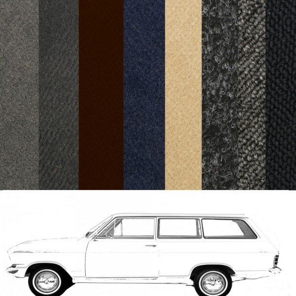 Opel Kadett B Caravan Teppich verschiedene Farben Schlinge Velours